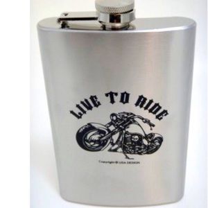Chrome Metal Flask
